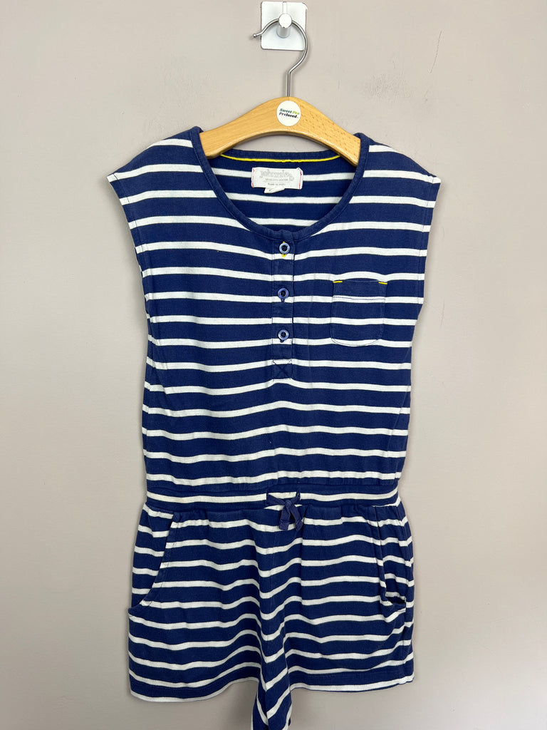Second Hand Mini Boden navy jersey Playsuit 