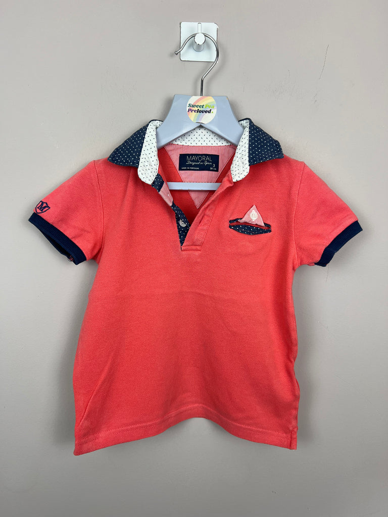 3y Mayoral soft red pique polo - Sweet Pea Preloved Clothes