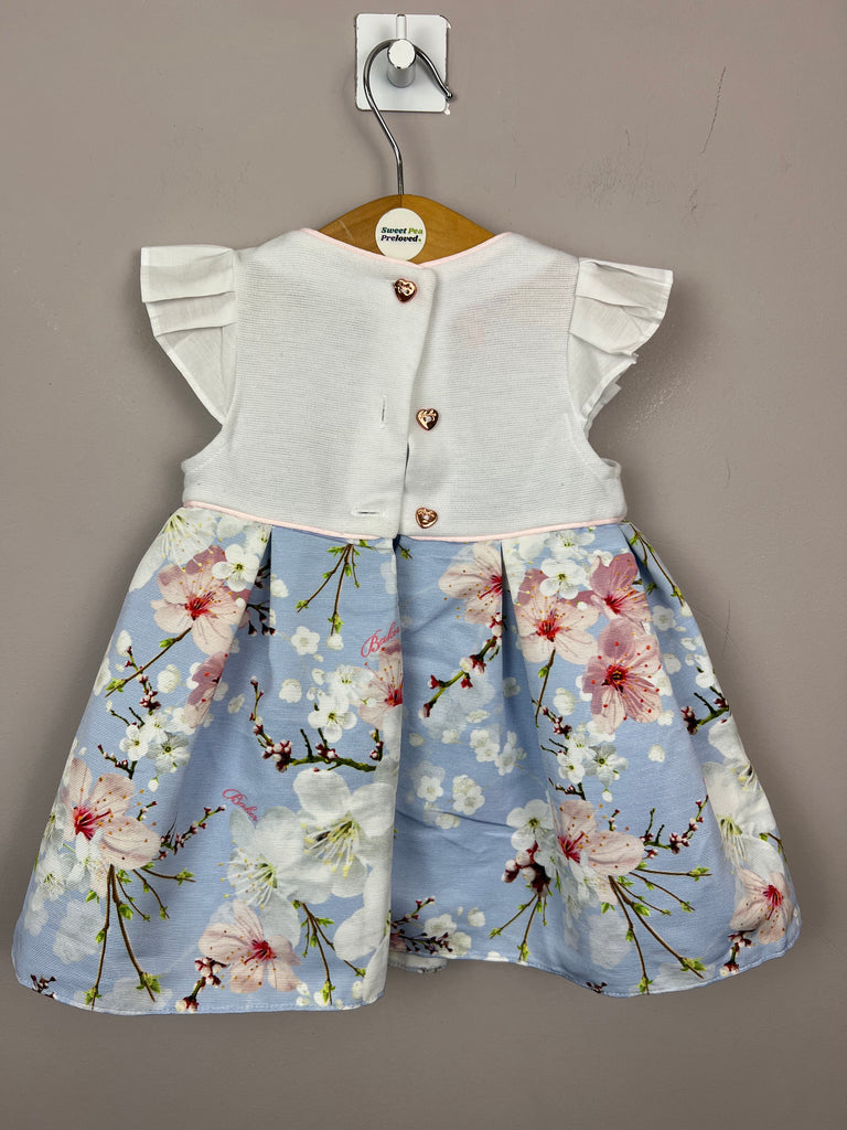 3-6m Baker light blue blossom dress - Sweet Pea Preloved Clothes