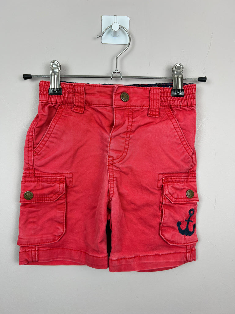 18-24m Frugi red cargo shorts - Sweet Pea Preloved Clothes