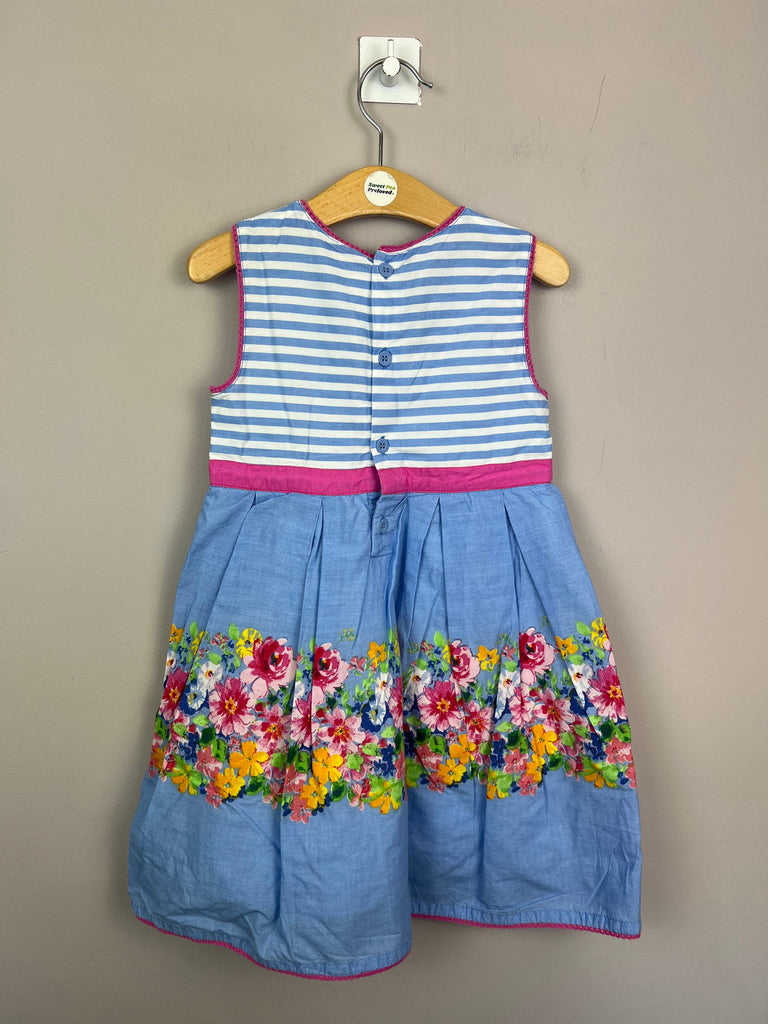 Pre Loved Jojo Maman Bebe blue floral party dress - Sweet Pea Preloved Clothes