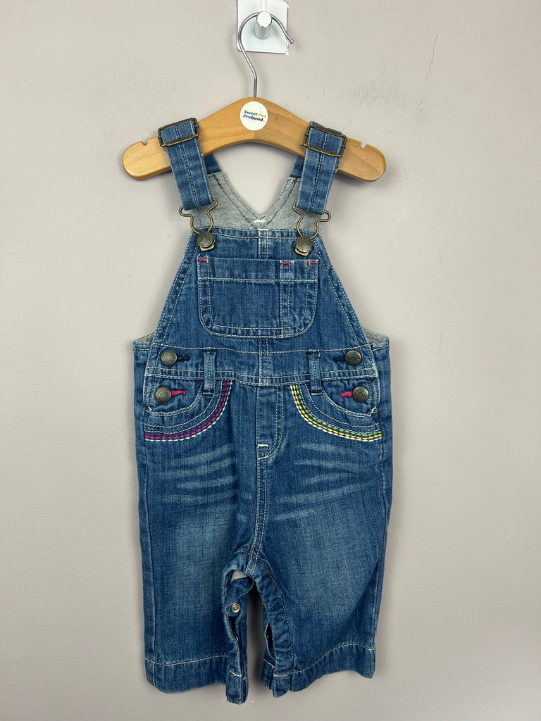 quality second hand baby Vintage Gap embroidered pocket denim dungarees