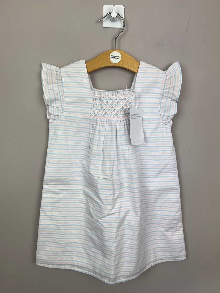 18-24m Little White Company pastel stripe dress BNWT - Sweet Pea Preloved Clothes