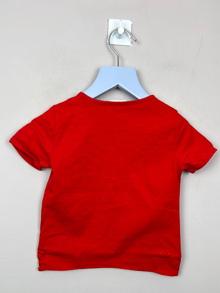 Pre loved baby Billybandit Red Cheese Burger T-shirt 2y
