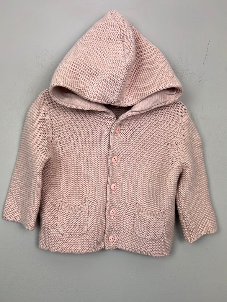 Secondhand baby Mamas & Papas Pink hooded cardigan 0-3m
