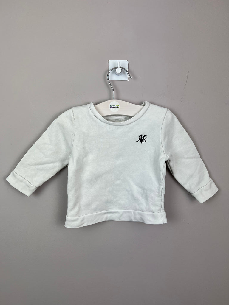 3-6m River Island stone sweatshirt - Sweet Pea Preloved Clothes