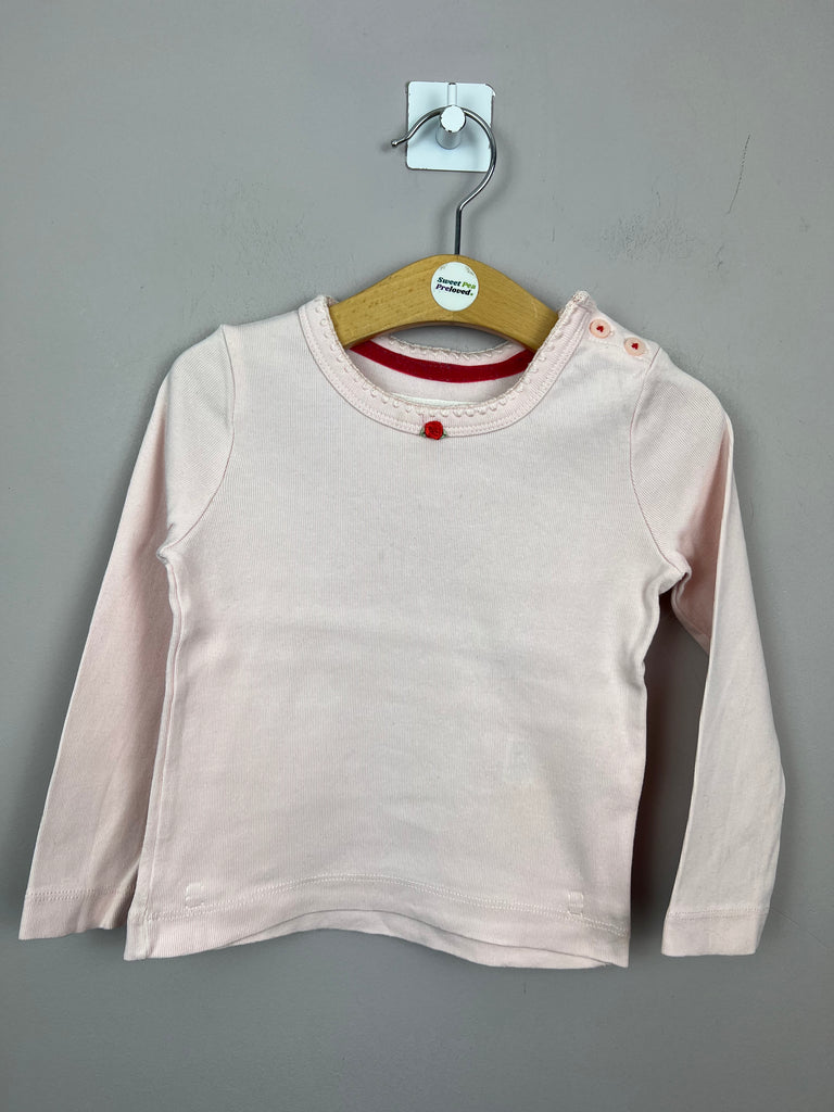 Second Hand Boden pale pink rose bud t-shirt