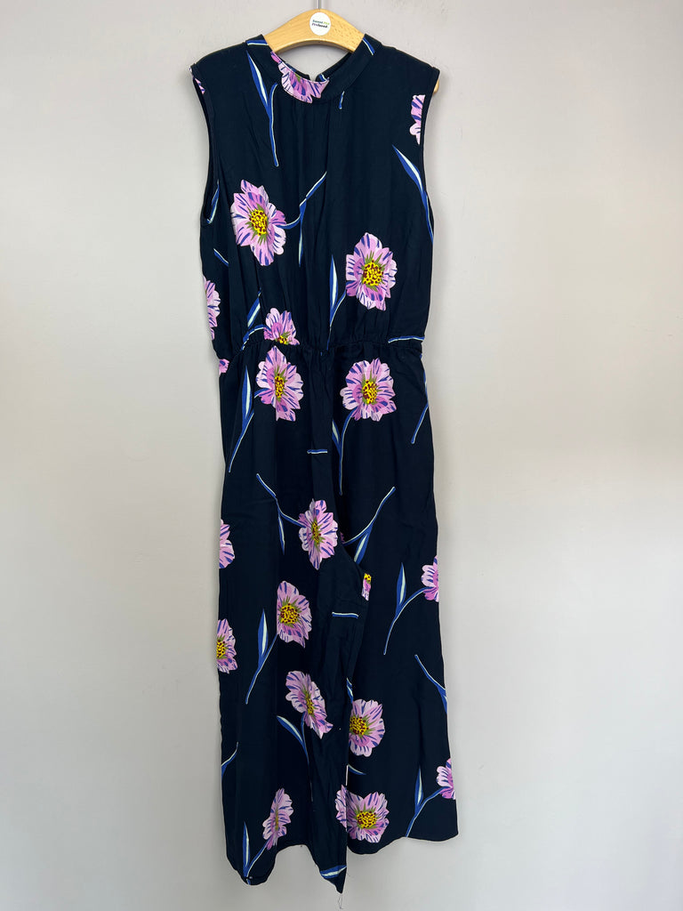 Second Hand Girls Next navy lilac flower jumpsuit - Sweet Pea Preloved Clothes