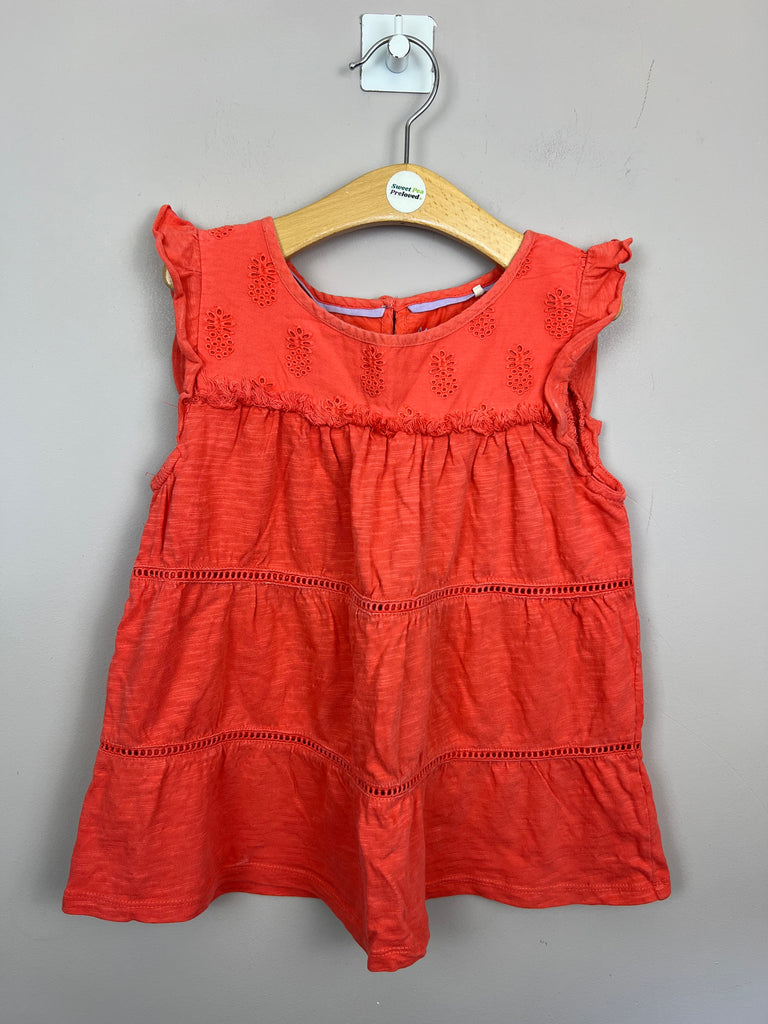 Second hand mini Boden orange jersey top - Sweet Pea Preloved Clothes