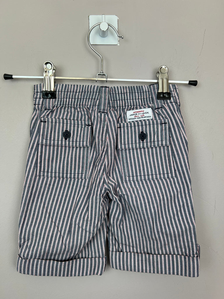 3-6m Janie & Jack striped twill Bermuda shorts - Sweet Pea Preloved Clothes