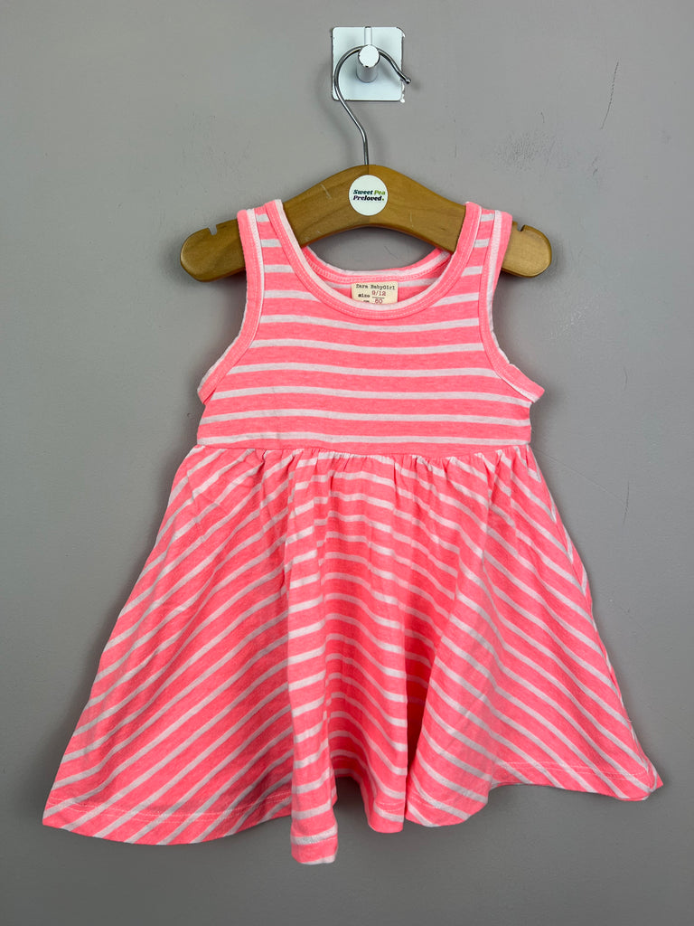 9-12m Zara neon stripe jersey dress - Sweet Pea Preloved Clothes
