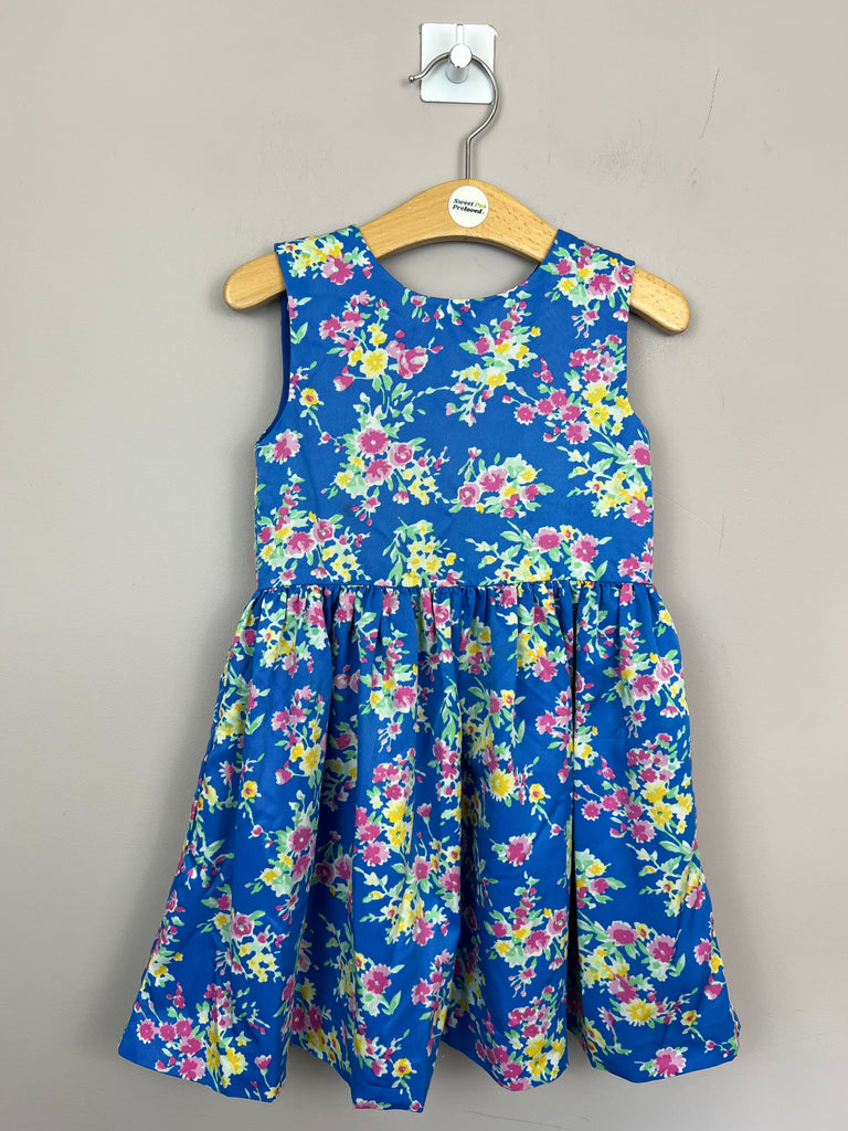 24m Ralph Lauren blue floral woven dress - Sweet Pea Preloved Clothes