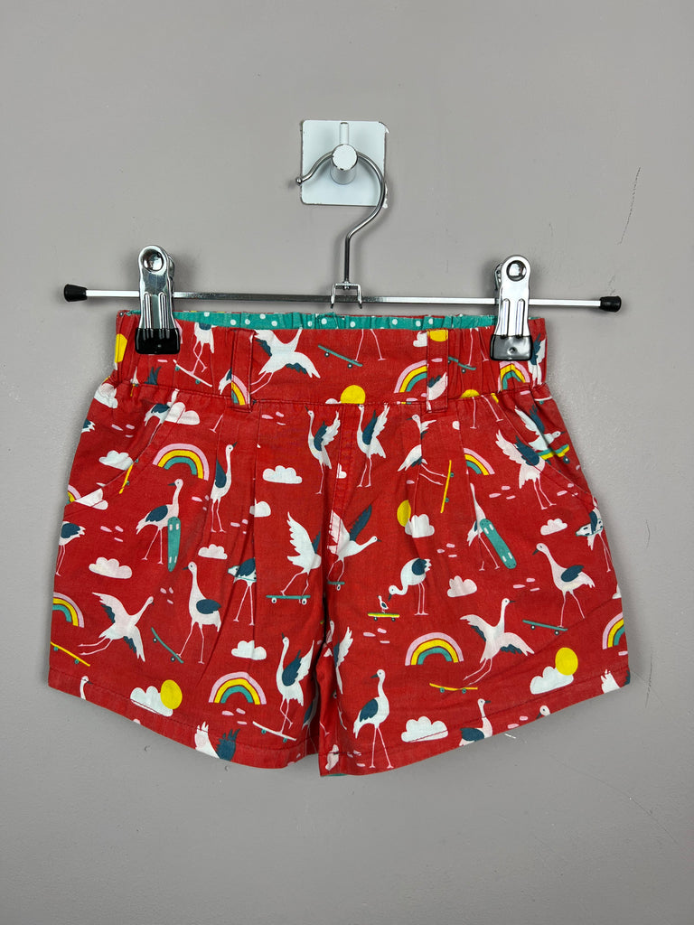18-24m Frugi red/green reversible shorts - Sweet Pea Preloved Clothes