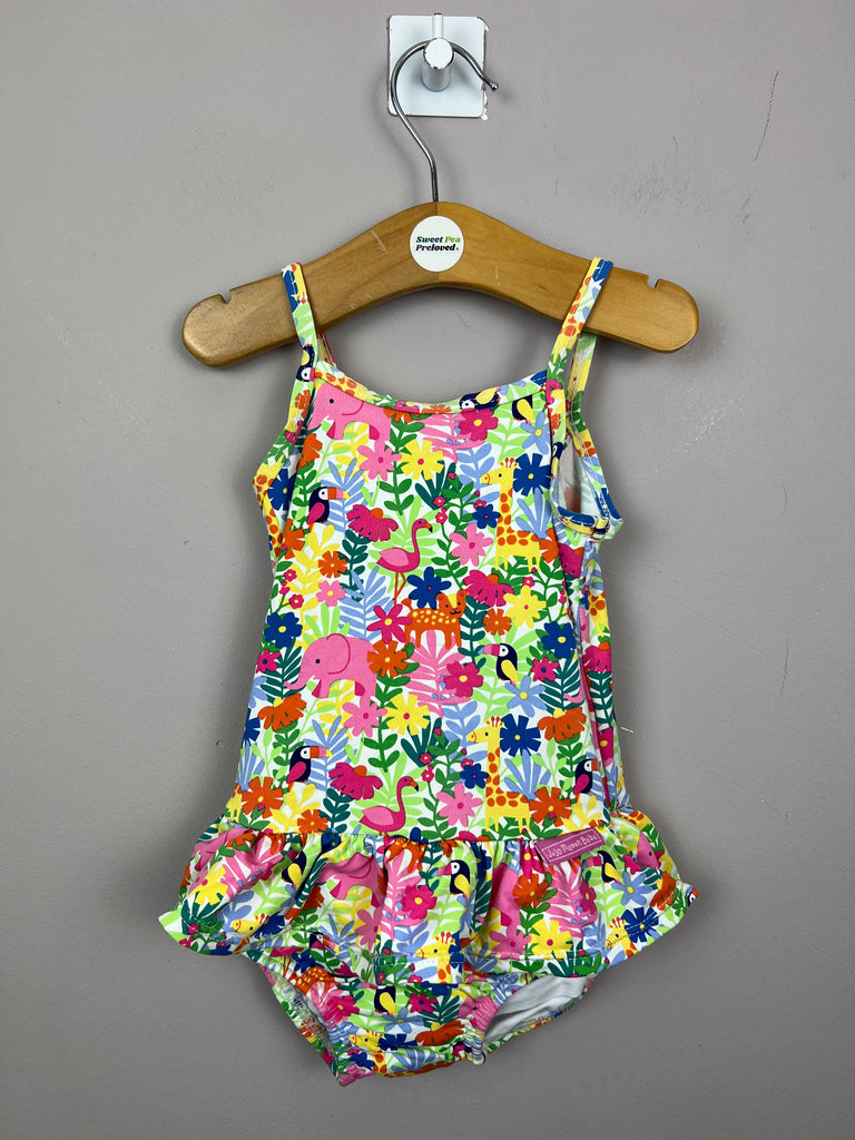 Second hand girls Jojo Maman Bebe Jungle Swimsuit with nappy - Sweet Pea Preloved Clothes