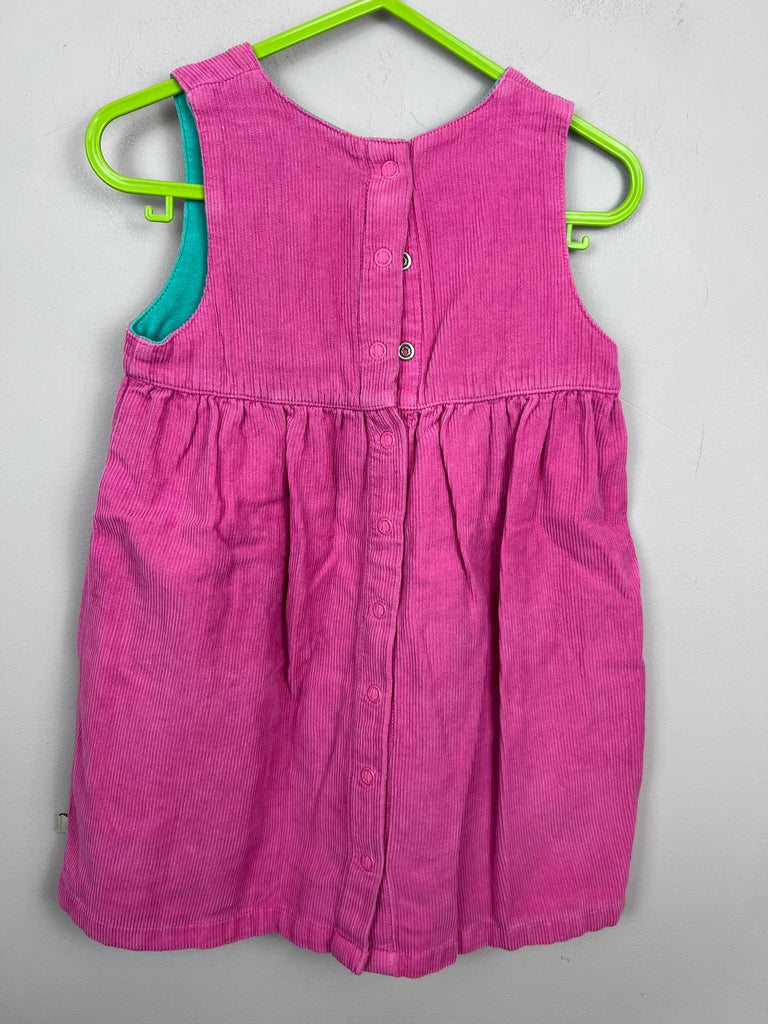 Pre Loved Organic Frugi pink cord truck dress 