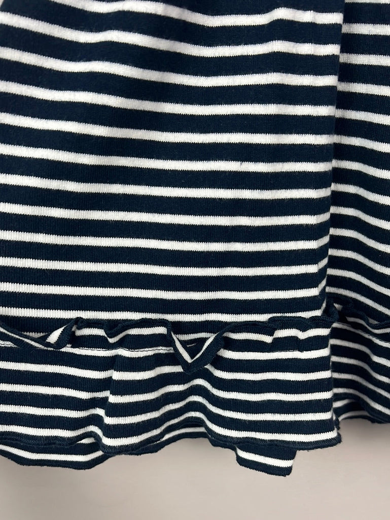 Pre Loved Girls Jojo Maman Bebe navy stripe dress 12-18m