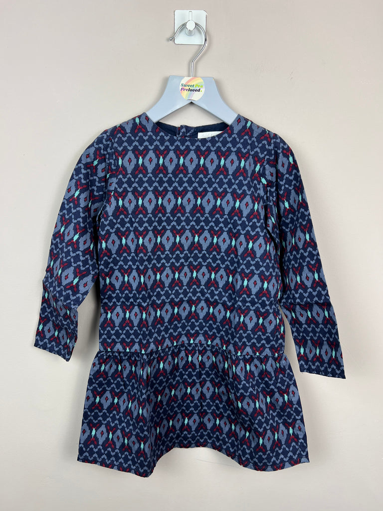 4y Cadet Rousselle Aztec navy dress - Sweet Pea Preloved Clothes