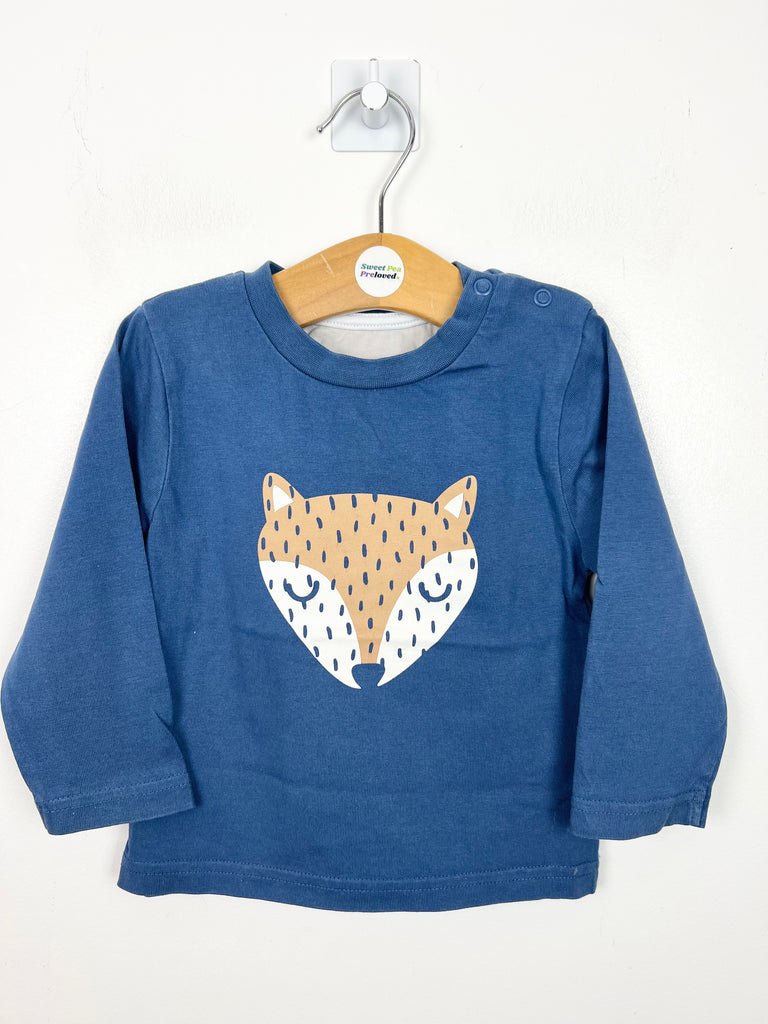 9-12m Kite Fox t-shirt - Sweet Pea Preloved Clothes
