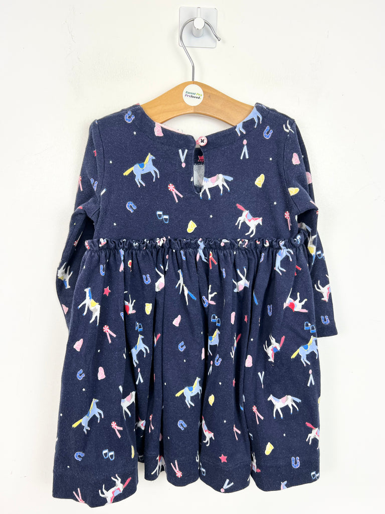 1y Joules Navy pony jersey dress - Sweet Pea Preloved Clothes