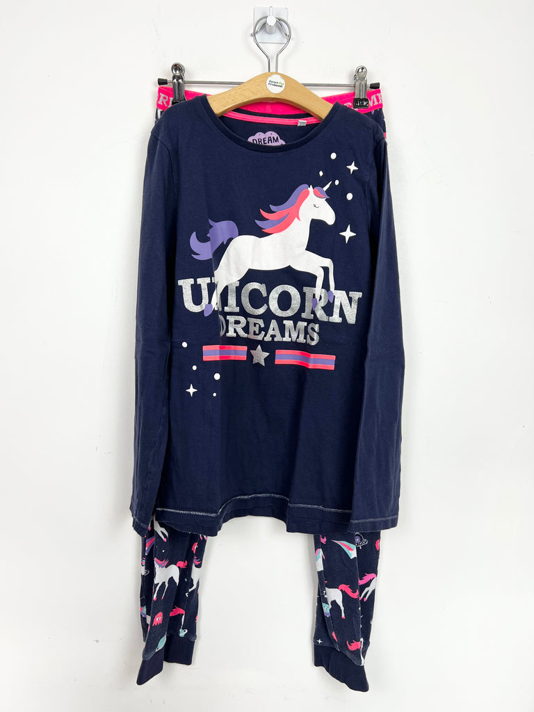 Second hand Girls Bluezoo unicorn pjs - Sweet Pea Preloved Clothes
