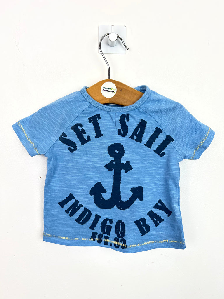 1m Next blue set sail T-shirt - Sweet Pea Preloved Clothes