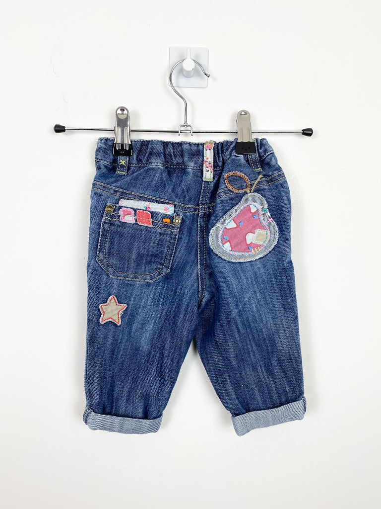 3-6m Next jolly happy appliqué jeans - Sweet Pea Preloved Clothes