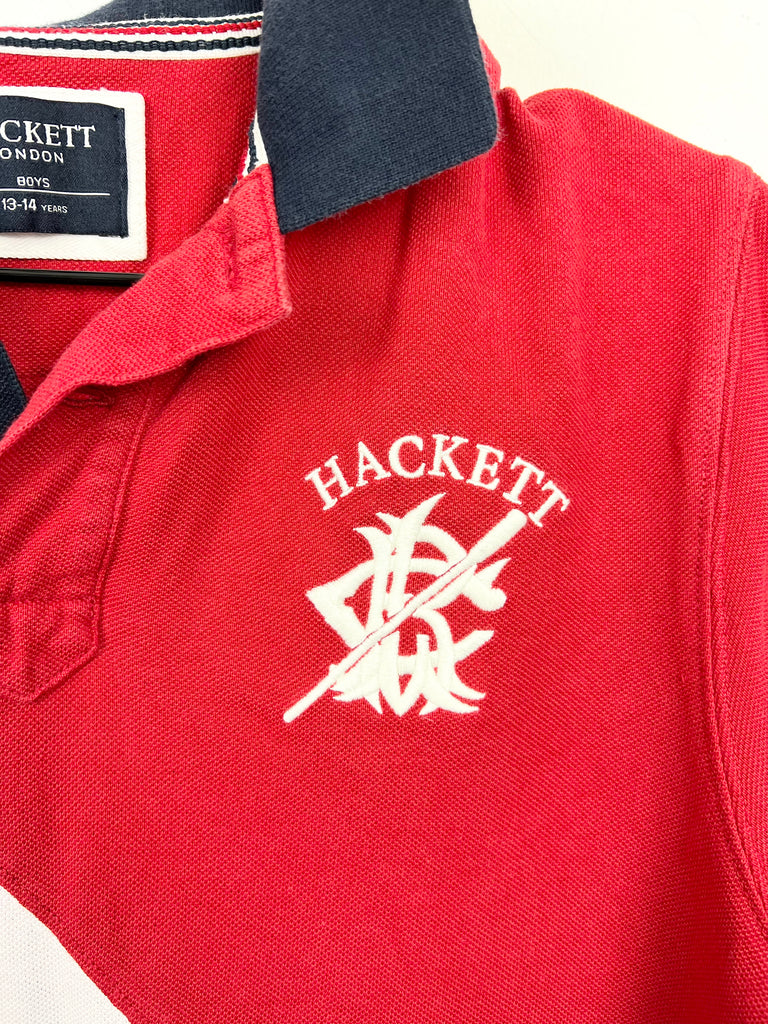 Secondhand Luxury older kids Hackett red London Rowing Club polo - Sweet Pea Preloved Clothes
