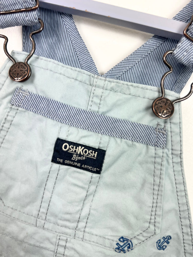 12m Oshkosh Anchor Embroidered cotton dungarees - Sweet Pea Preloved Clothes