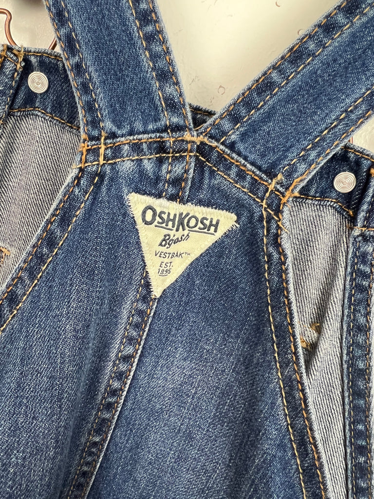 10y Oshkosh short denim dungarees - Sweet Pea Preloved Clothes