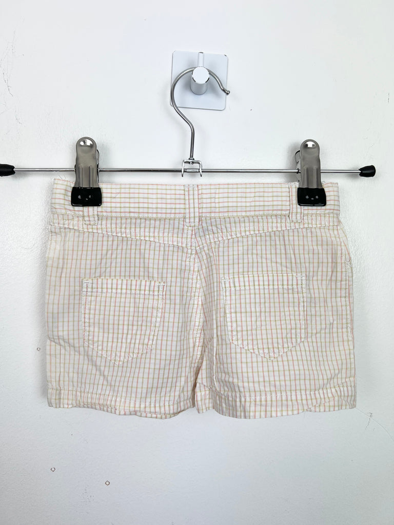 6m Petit bateau fine check cotton shorts - Sweet Pea Preloved Clothes