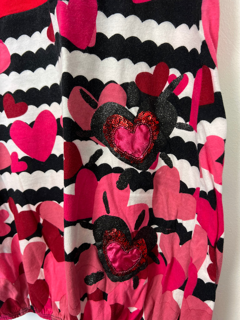 9-10y Desigual love hearts jersey dress - Sweet Pea Preloved Clothes