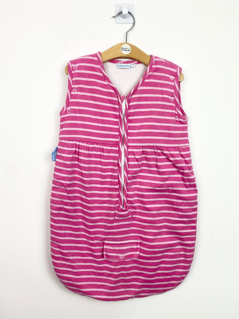 Second Hand baby Jojo Maman Bebe pink stripe sleeping bag - Sweet Pea Preloved Clothes