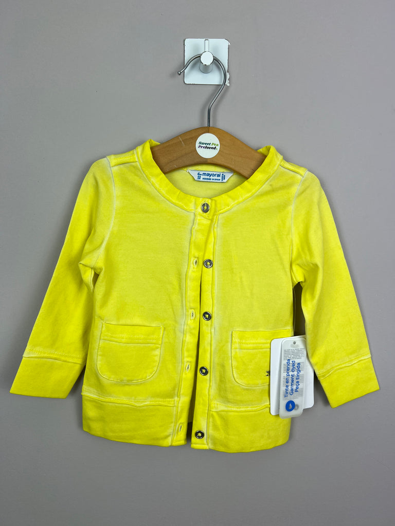 6m Mayoral yellow jersey cardigan BNWT - Sweet Pea Preloved Clothes