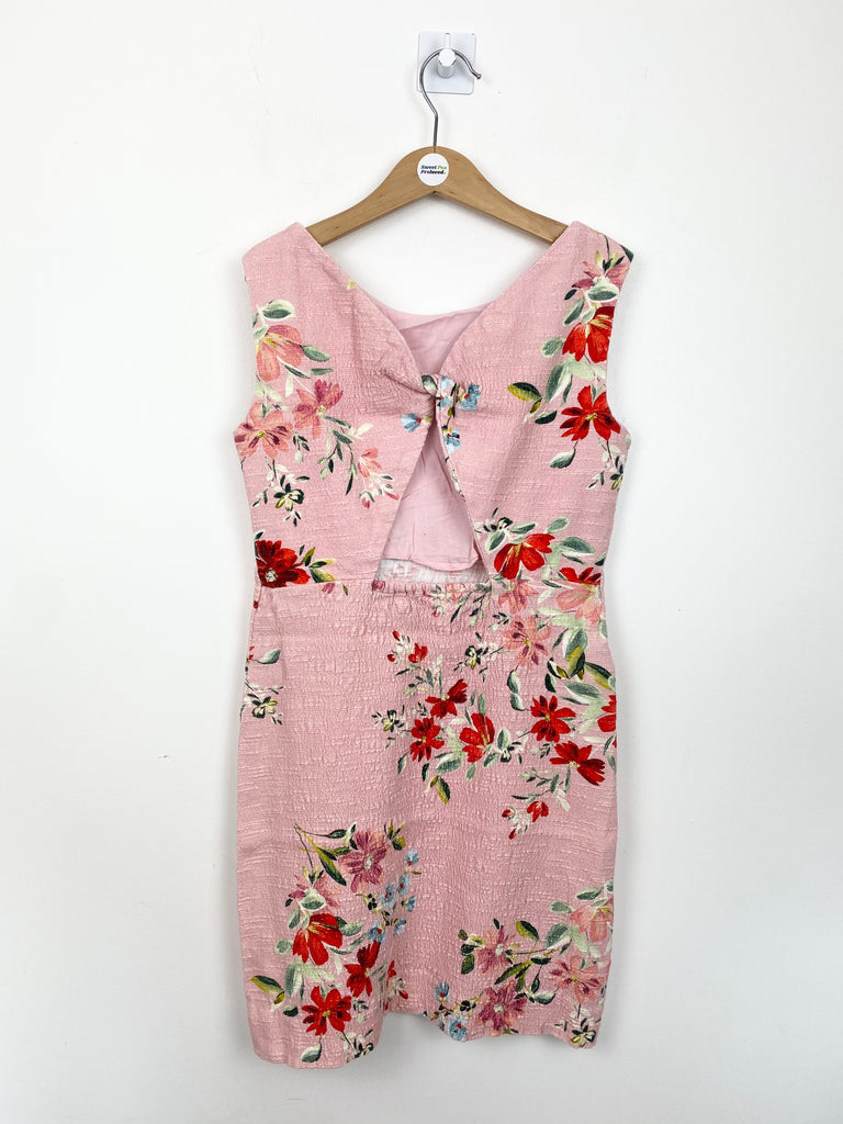 11-12y Zara pink floral open back dress - Sweet Pea Preloved Clothes
