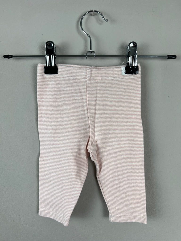 Second Hand Baby Mori Organic pink stripe leggings - Sweet Pea Preloved Clothes