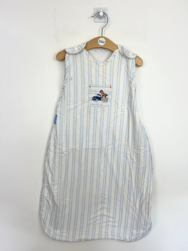 SEcond hand baby Grobag white/blue stripe sleeping bag 1 tog - Sweet Pea Preloved Clothes