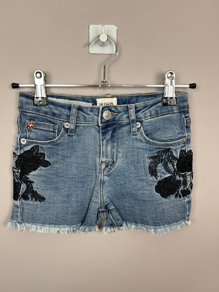 6y Hudson embroidered denim shorts New - Sweet Pea Preloved Clothes