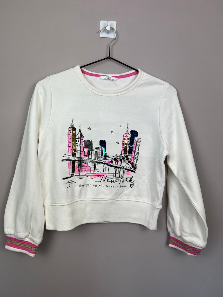 11-12y M&S New York Sweatshirt - Sweet Pea Preloved Clothes