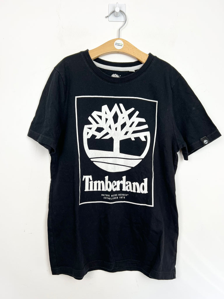 Kids Second Hand Timberland black logo t-shirt 14y - Sweet Pea Preloved Clothes