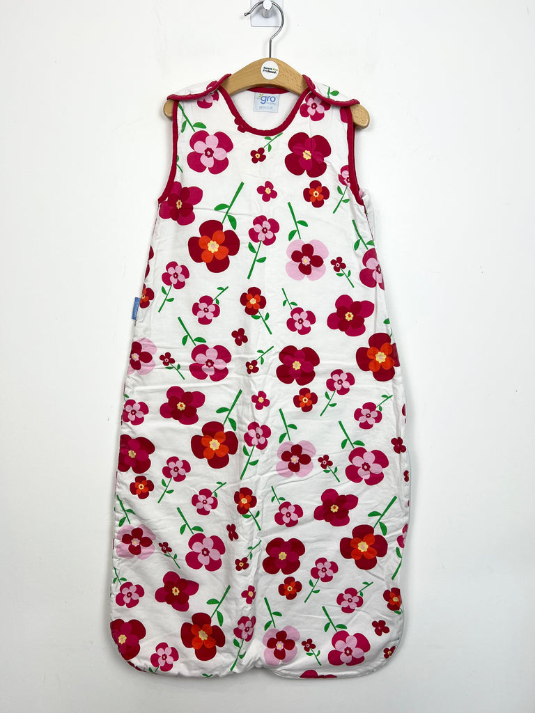 second hand baby Grobag Red Flowers Sleeping Bag 2.5 tog - Sweet Pea Preloved Clothes