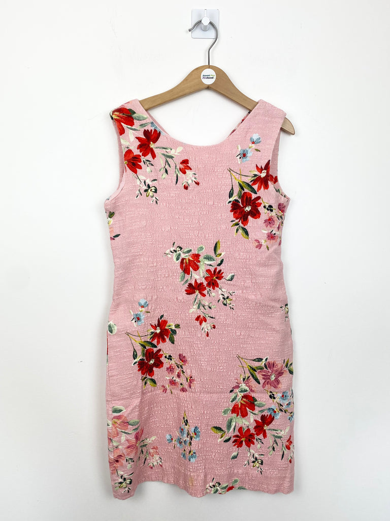 11-12y Zara pink floral open back dress - Sweet Pea Preloved Clothes
