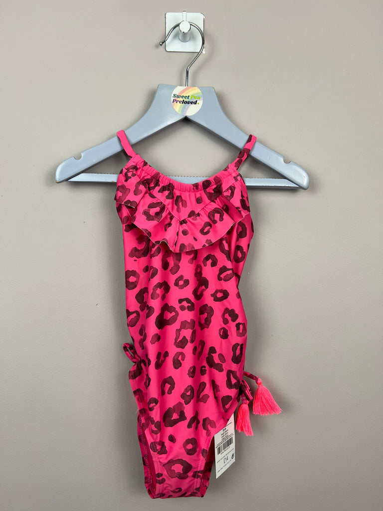 3y Next pink leopard tassel swimsuit BNWT - Sweet Pea Preloved Clothes