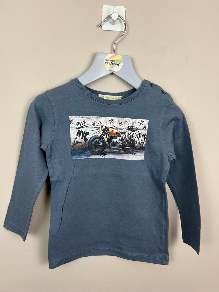 Pre Loved Baby Bonpoint motorbike graphic t-shirt New - Sweet Pea Preloved Clothes