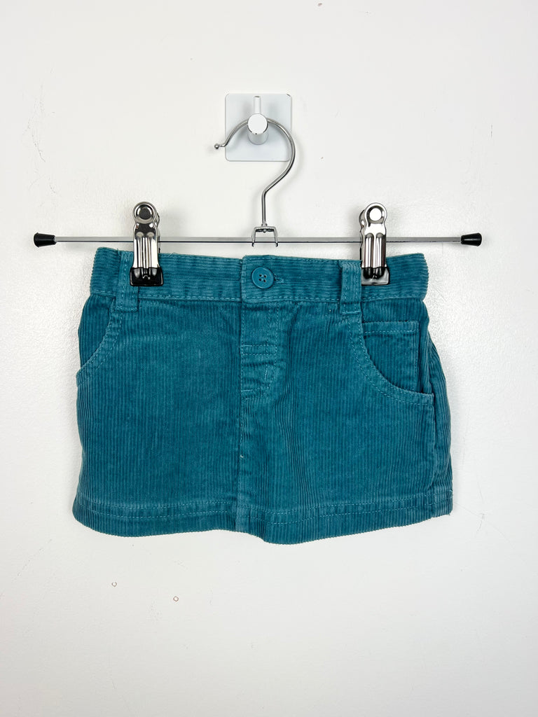 Second hand jojo maman bebe teal cord skirt 