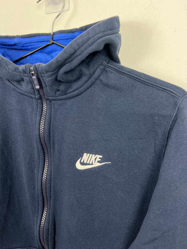 12-13y Nike Club Navy zip up hoodie (L) - Sweet Pea Preloved Clothes