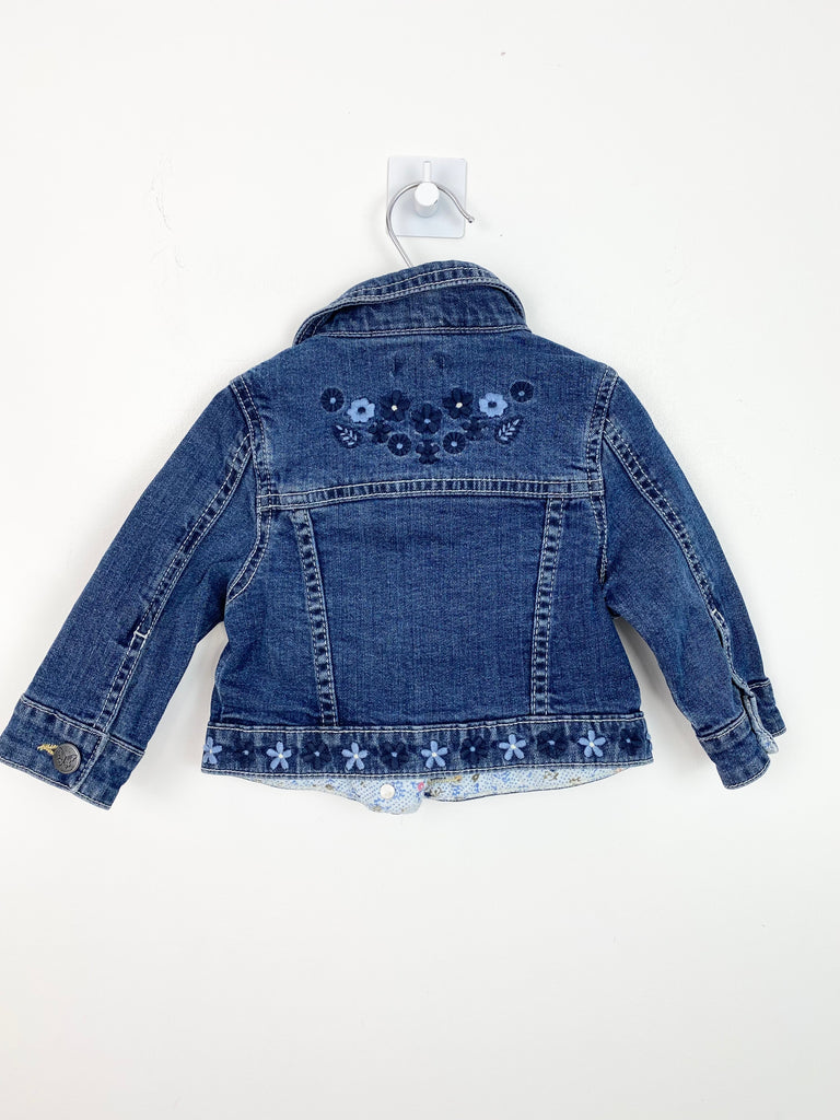 0-3m Monsoon embroidered denim jacket - Sweet Pea Preloved Clothes