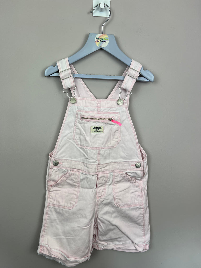 5y Oshkosh pale pink cotton dungarees - Sweet Pea Preloved Clothes