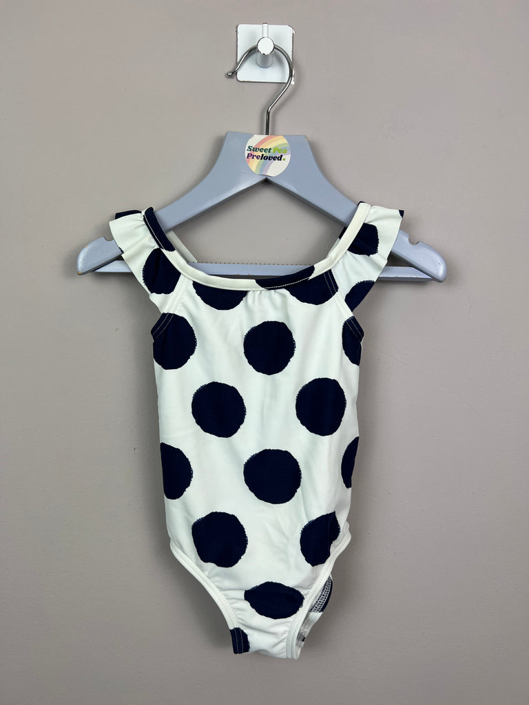9-12m M&S Navy Spot Swimsuit - Sweet Pea Preloved Clothes