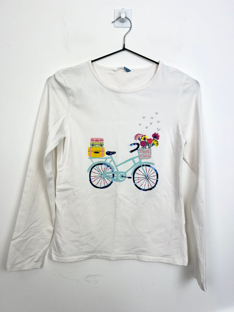 11y John Lewis long sleeve bicycle T-shirt - Sweet Pea Preloved Clothes