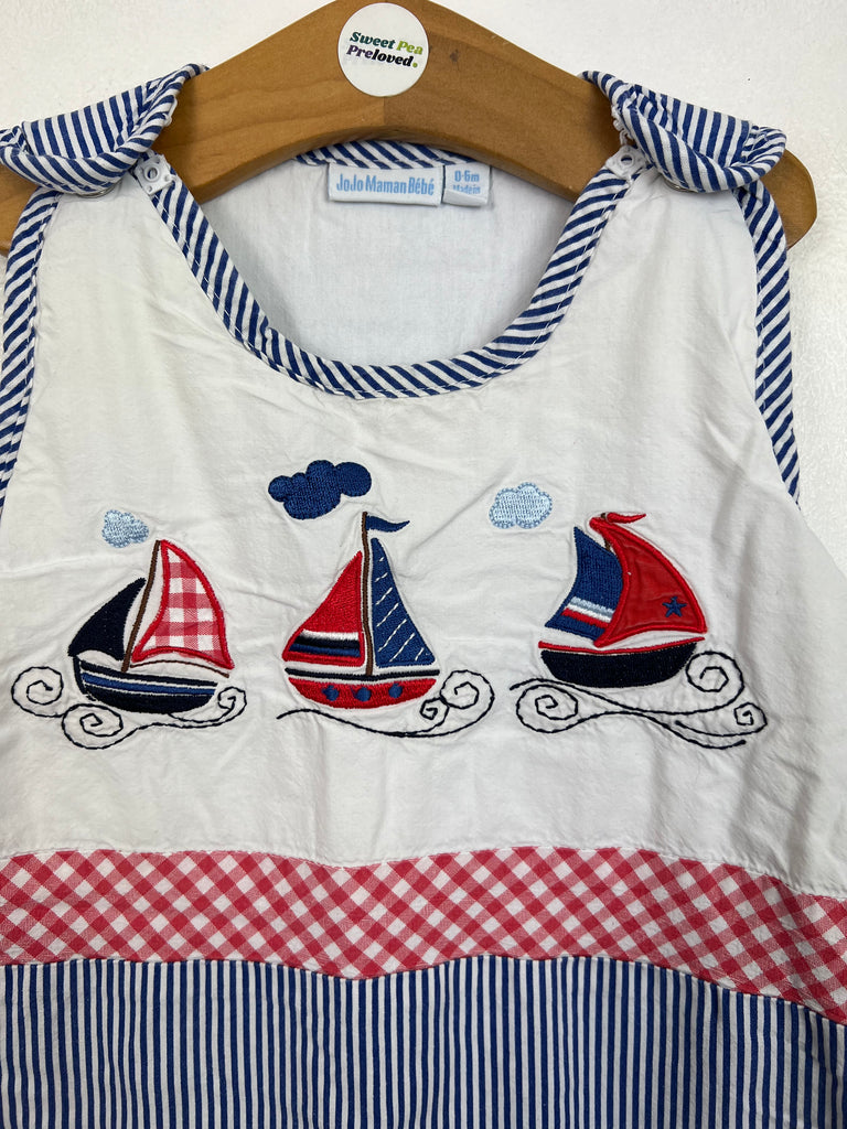 0-6m Jojo Maman Bebe sailing boats sleeping bag 2.5 tog - Sweet Pea Preloved Clothes